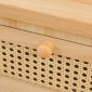 Συρταριέρα Scandy pakoworld ξύλο πεύκου-rattan σε φυσική απόχρωση 34.5x26x78.5εκ