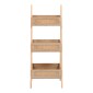 Ραφιέρα επιδαπέδια 3όροφη Scandy pakoworld mdf-rattan σε φυσική απόχρωση 44x37x110εκ