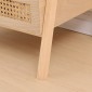 Ραφιέρα επιδαπέδια 3όροφη Scandy pakoworld mdf-rattan σε φυσική απόχρωση 44x37x110εκ