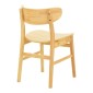 Καρέκλα Lumnia pakoworld rubberwood σε φυσική απόχρωση 46x50x76εκ