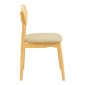Καρέκλα Cardith pakoworld rubberwood-plywood σε φυσική απόχρωση-pu μπεζ 48x51x78εκ