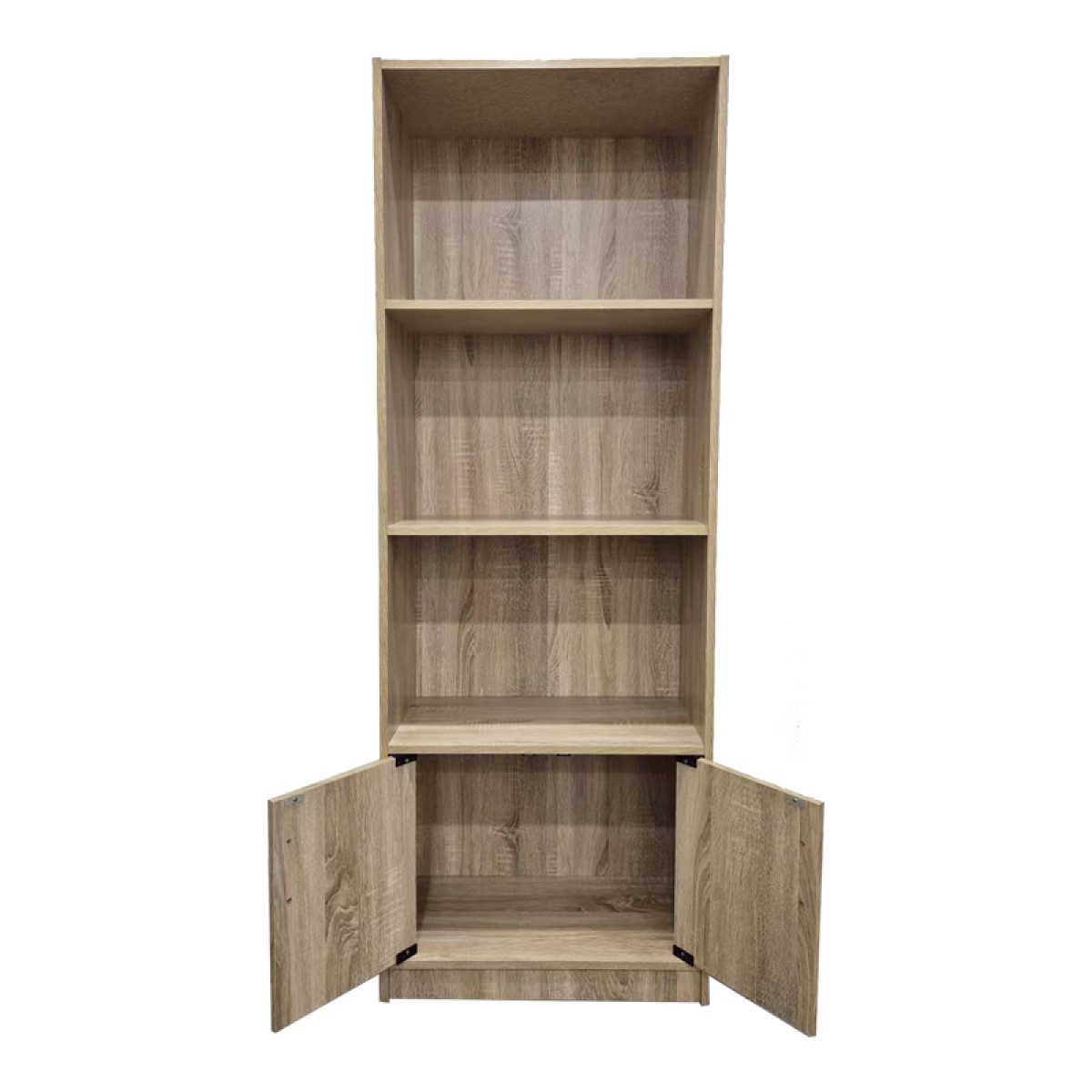 Βιβλιοθήκη Tekaro pakoworld σε sonoma απόχρωση 60x29x166εκ