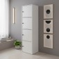 Ντουλάπι-στήλη Gabino pakoworld σε λευκή απόχρωση 40x39x158εκ