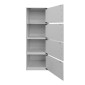 Ντουλάπι-στήλη Soline I pakoworld σε λευκή απόχρωση 40x34.5x120εκ