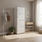 Ντουλάπι-στήλη Soline I pakoworld σε λευκή απόχρωση 40x34.5x120εκ