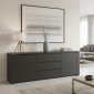 Μπουφές Kalya pakoworld σε ανθρακί απόχρωση 220x49x89.5εκ