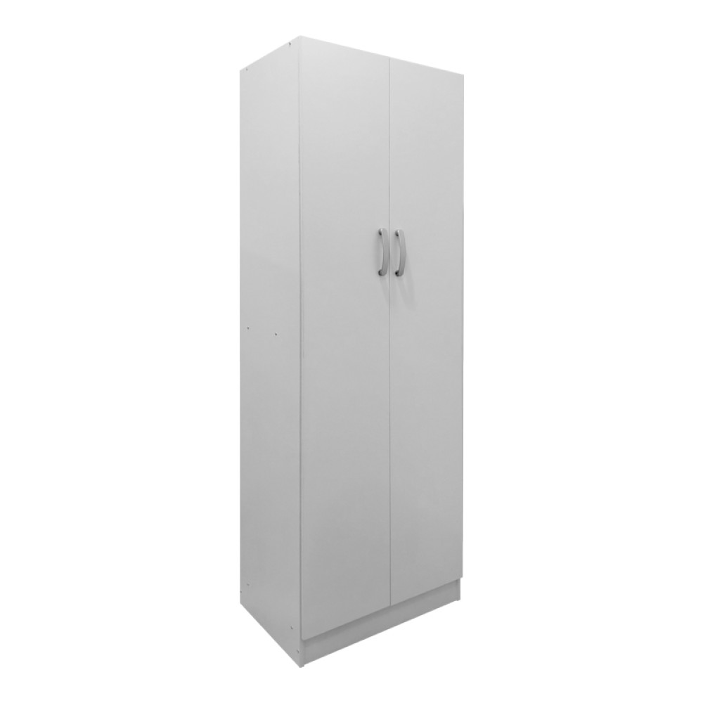 Ντουλάπα δίφυλλη Athos pakoworld σε λευκή απόχρωση 60x42x180εκ