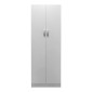 Ντουλάπα δίφυλλη Athos pakoworld σε λευκή απόχρωση 60x42x180εκ