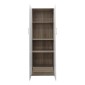 Ντουλάπα δίφυλλη Athos pakoworld σε sonoma-λευκή απόχρωση 60x42x180εκ