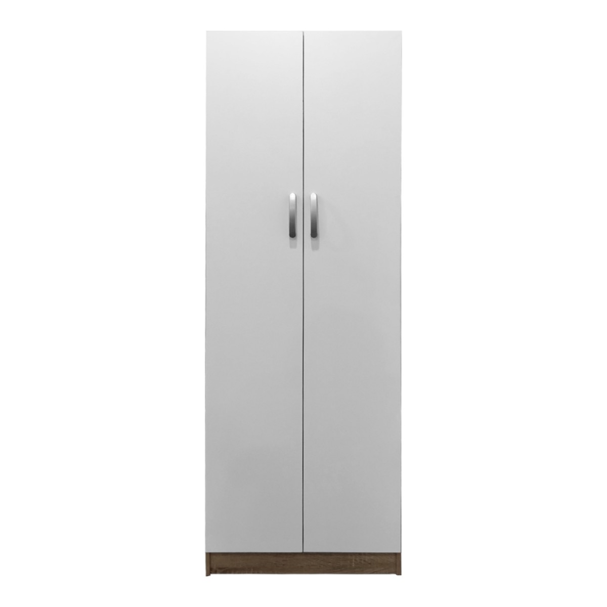 Ντουλάπα δίφυλλη Athos pakoworld σε sonoma-λευκή απόχρωση 60x42x180εκ