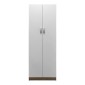 Ντουλάπα δίφυλλη Athos pakoworld σε sonoma-λευκή απόχρωση 60x42x180εκ