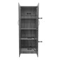 Ντουλάπα δίφυλλη Athos pakoworld σε sonoma-λευκή απόχρωση 60x42x180εκ