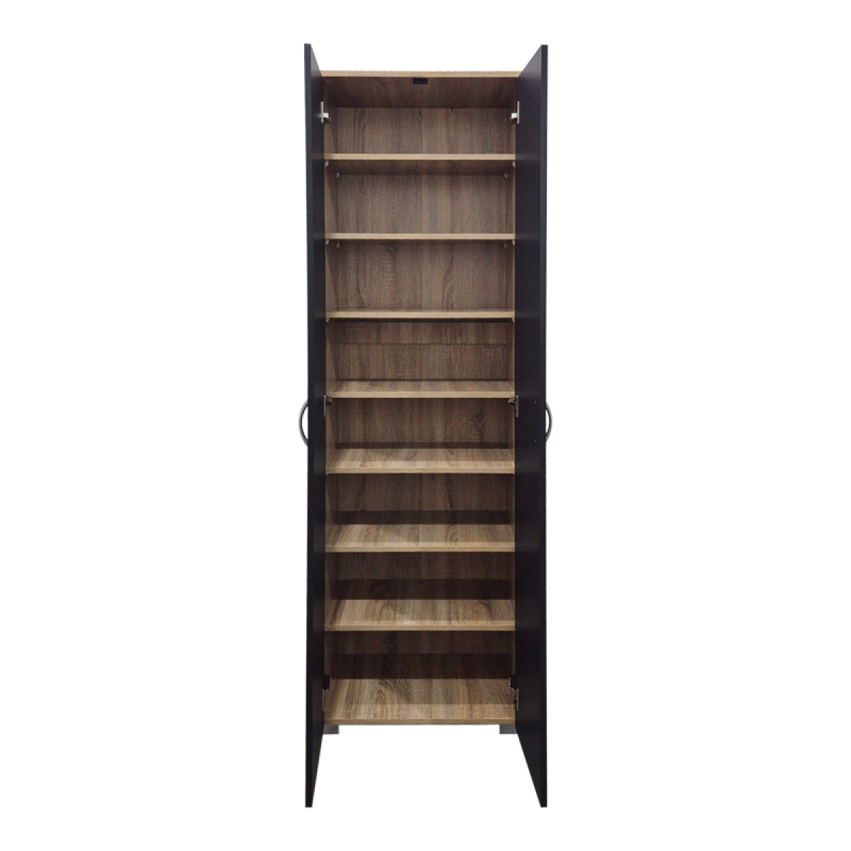 Παπουτσοθήκη-Ντουλάπα Racka pakoworld sonoma-ανθρακί 58x34x186εκ