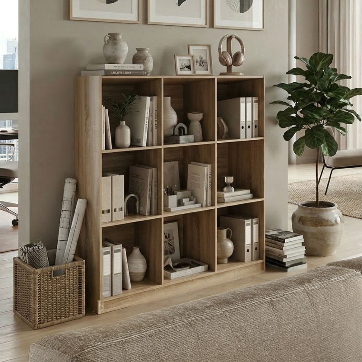 Βιβλιοθήκη Gridea pakoworld sonoma 119.5x30x121εκ