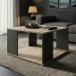 Τραπέζι σαλονιού Zelegan pakoworld sonoma-ανθρακί 60x60x39εκ