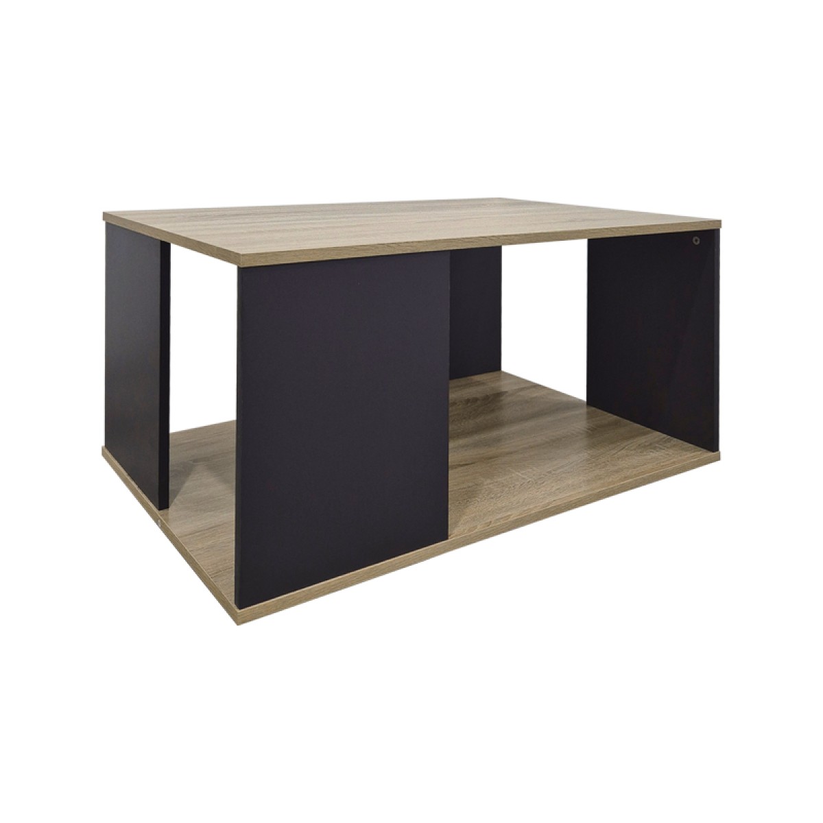 Τραπέζι σαλονιού Zelegan pakoworld sonoma-ανθρακί 90x60x44.5εκ
