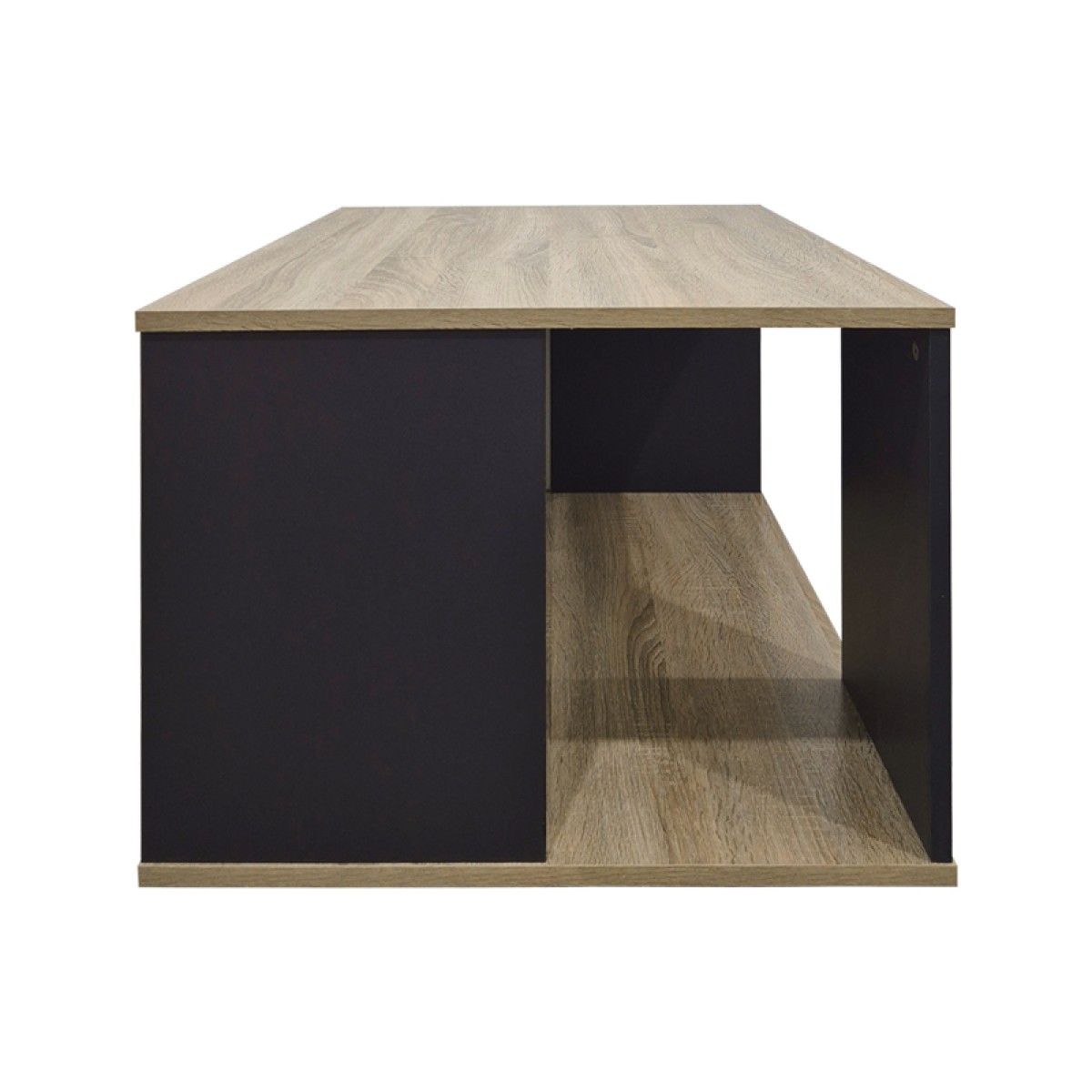 Τραπέζι σαλονιού Zelegan pakoworld sonoma-ανθρακί 90x60x44.5εκ