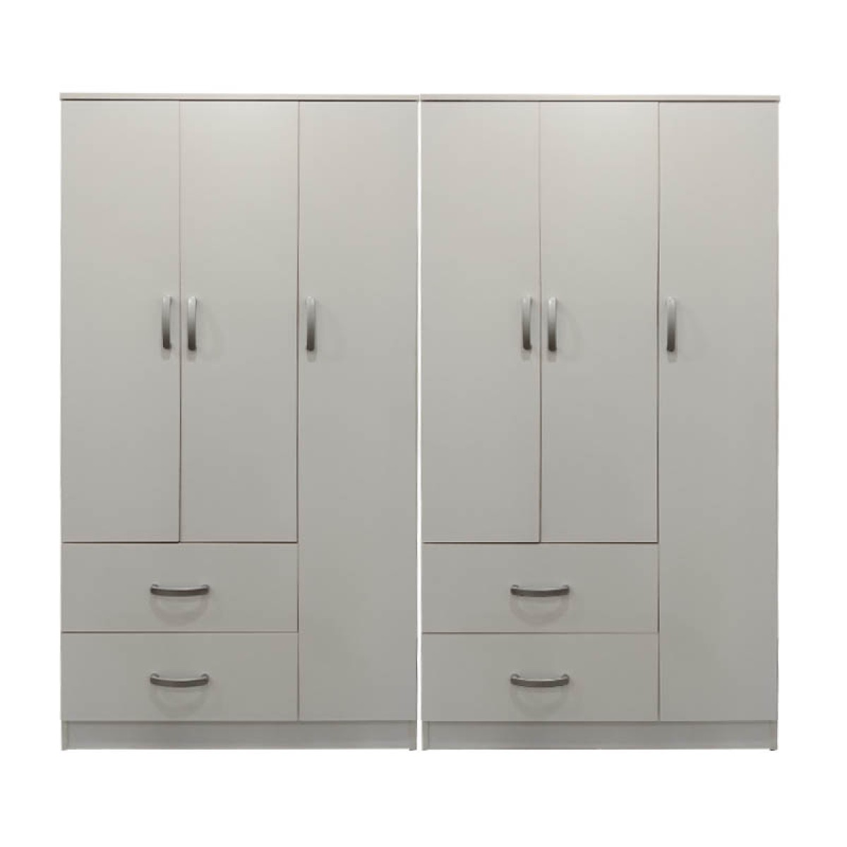 Ντουλάπα εξάφυλλη Athos pakoworld λευκή 180x42x180εκ