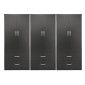 Ντουλάπα εξάφυλλη με συρτάρια Athos pakoworld wenge 240x42x180εκ