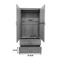 Ντουλάπα εξάφυλλη με συρτάρια Athos pakoworld wenge 240x42x180εκ