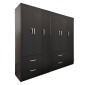 Ντουλάπα εξάφυλλη Athos pakoworld wenge 180x42x180εκ