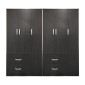 Ντουλάπα εξάφυλλη Athos pakoworld wenge 180x42x180εκ