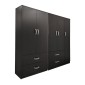 Ντουλάπα πεντάφυλλη Athos pakoworld wenge 170x42x180εκ