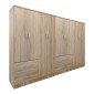 Ντουλάπα οχτάφυλλη Athos pakoworld sonoma 241x42x181εκ