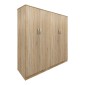 Ντουλάπα τετράφυλλη Athos Ι pakoworld sonoma 160x42x180εκ
