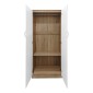 Ντουλάπα εξάφυλλη Athos pakoworld sonoma-λευκή 240x42x180εκ