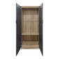 Ντουλάπα τετράφυλλη Athos Ι pakoworld sonoma-ανθρακί 160x42x180εκ