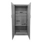 Ντουλάπα εξάφυλλη Athos ΙΙ pakoworld sonoma-ανθρακί 240x42x180εκ