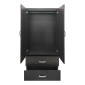 Ντουλάπα πεντάφυλλη με πατάρι Athos pakoworld wenge 170x42x240εκ