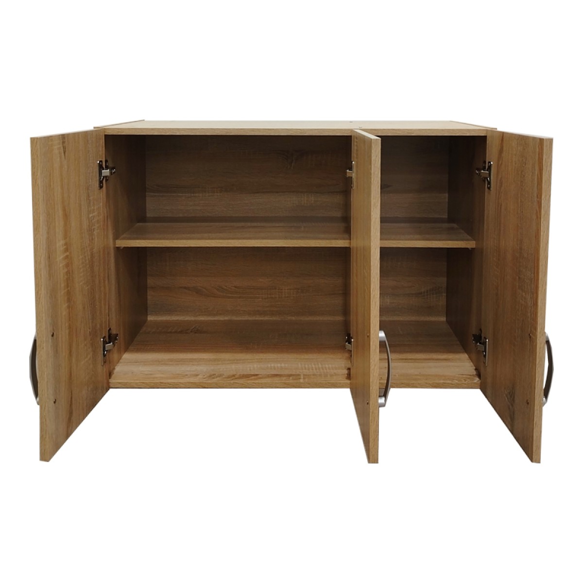 Ντουλάπα εξάφυλλη με πατάρι Athos pakoworld sonoma 180x42x240εκ
