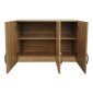 Ντουλάπα εξάφυλλη με πατάρι Athos pakoworld sonoma 180x42x240εκ