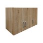Ντουλάπα πεντάφυλλη με πατάρι Athos pakoworld sonoma 170x42x240εκ