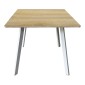 Τραπέζι Squaro pakoworld sonoma mdf με λευκά μεταλλικά πόδια 80x80x75εκ