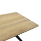 Τραπέζι Ezali pakoworld sonoma mdf με μαύρα μεταλλικά πόδια 140x80x75εκ