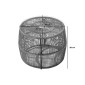 Τραπέζι Adela pakoworld pe wicker-γυαλί σε φυσική απόχρωση Φ47x38εκ