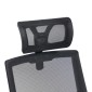Καρέκλα γραφείου Plymot pakoworld mesh χρώμα μαύρο 48x58x112-122εκ