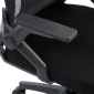 Καρέκλα γραφείου Plymot pakoworld mesh χρώμα μαύρο 48x58x112-122εκ