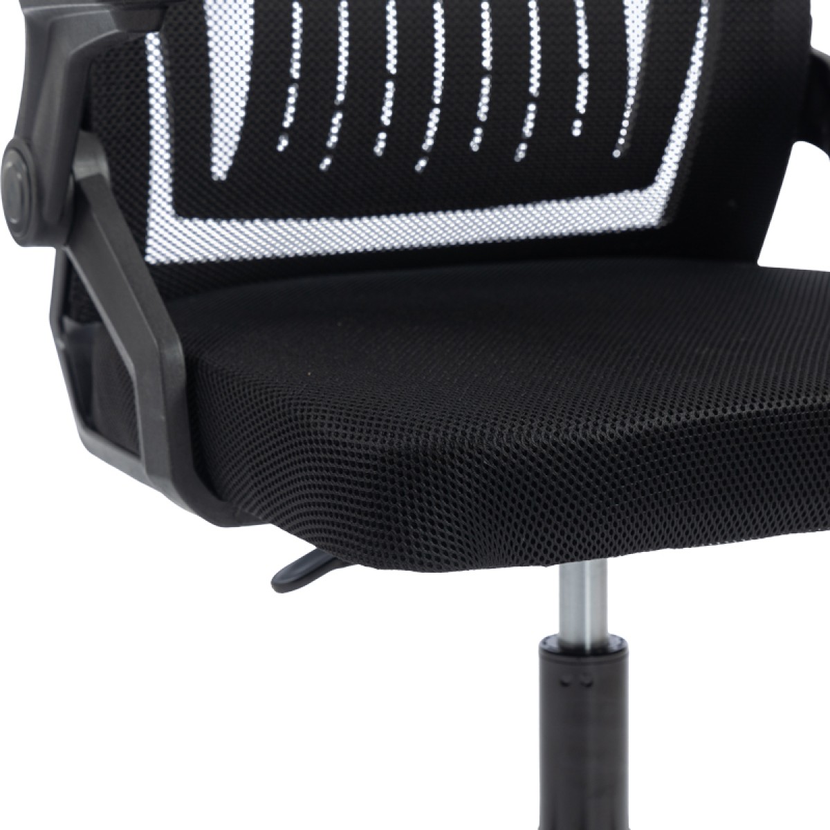 Καρέκλα γραφείου Plymot pakoworld mesh χρώμα μαύρο 48x58x112-122εκ