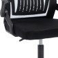 Καρέκλα γραφείου Plymot pakoworld mesh χρώμα μαύρο 48x58x112-122εκ