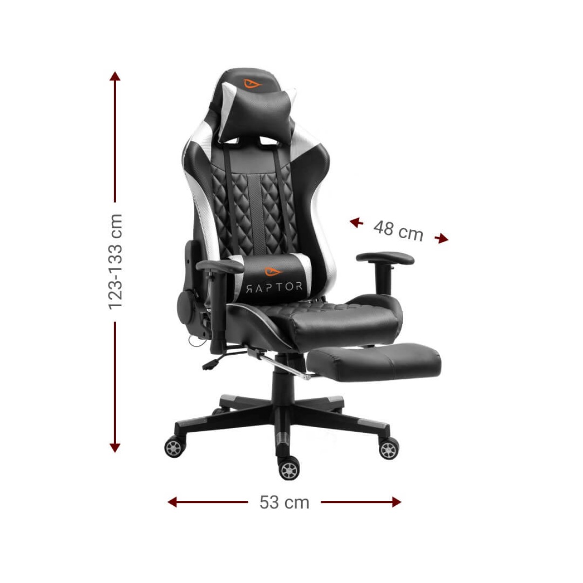 Καρέκλα Gaming Raptor Spectre-Leuko