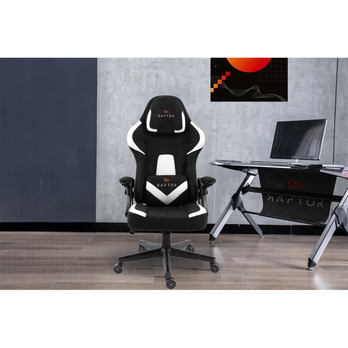 Καρέκλα Gaming Raptor Fury-Leuko