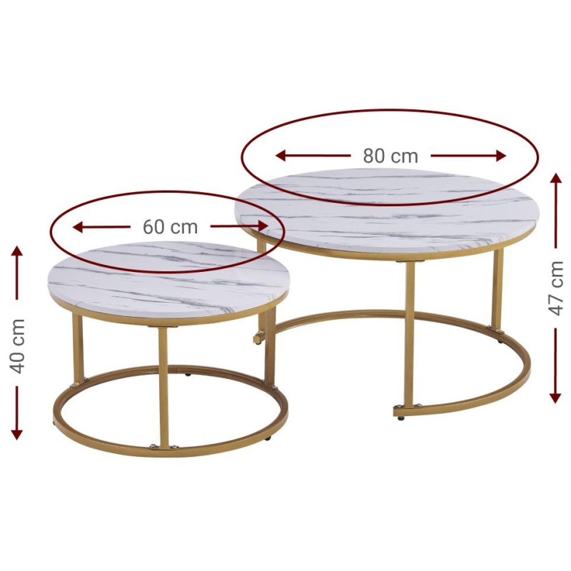 Τραπεζάκια σαλονιού Jenson-Leuko