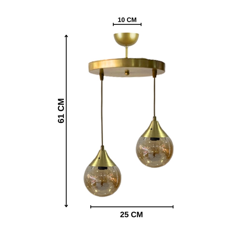 Stewehome Πολυέλαιος Globe πεύκο -ΧΡΥΣΟ-25cm x 70 cm .