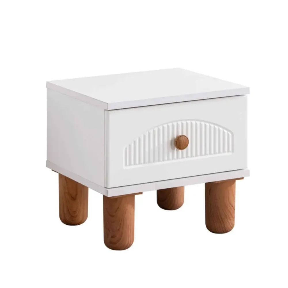Stewehome Κομοδίνο Ξύλινο με 1 Συρτάρι Λευκό / Sonoma Υ43 x Π42 x Β40εκ 42x40x43 cm