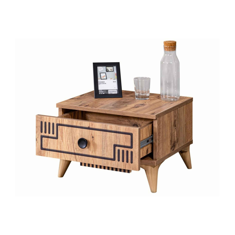 Stewehome Κομοδίνο Ξύλινο με 1 Συρτάρι Sonoma / Υ32 x Π50 x Β42εκ 50x42x32 cm