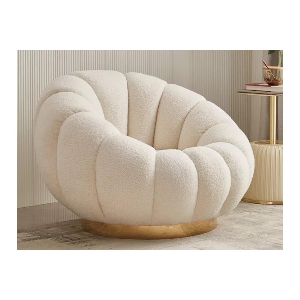 Stewehome Πολυθρόνα / Χρώμα Κρέμα - 110 x 110 x 80 εκ. Ύψος Καθίσματος 40 εκ.